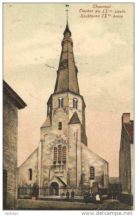 Postkaart Torhout / Carte Postale Thourout : Kerktoren Uit De IXde Eeuw / Clocher Du IXieme Siecle / 1910 - Torhout