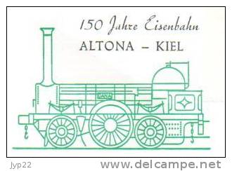 Jolie FDC 1er Jour 150 Jahre Eisenbahn Altona Kiel Siemens 18-09-1994 - Train Locomotive Chemin De Fer Rail - Tram