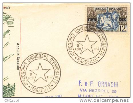 1957  France  13 Marseille  Congrés Universel Esperanto - Esperanto