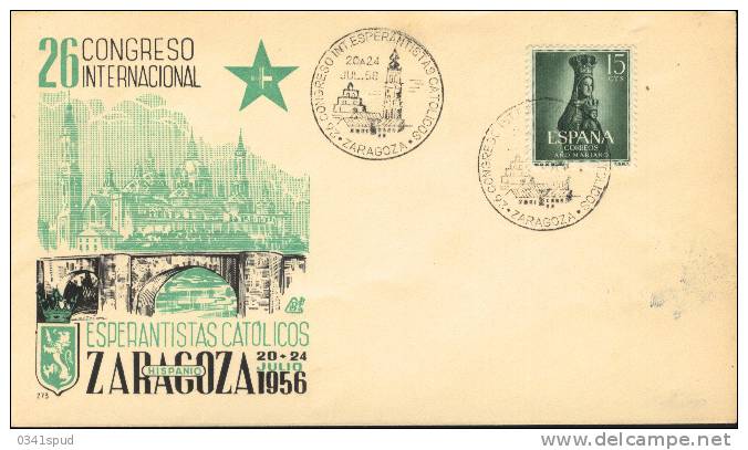 1956  Espagne  Zaragoza Esperanto - Esperanto