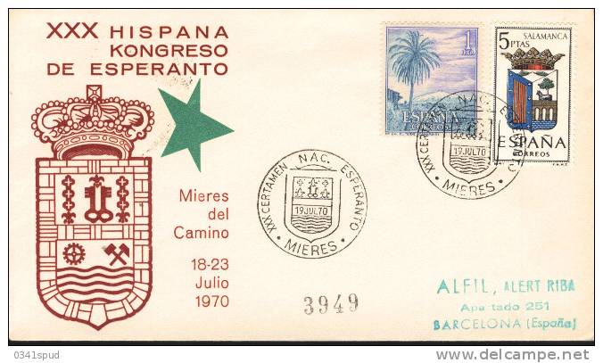 1970  Espagne  Mieres  Esperanto - Esperánto