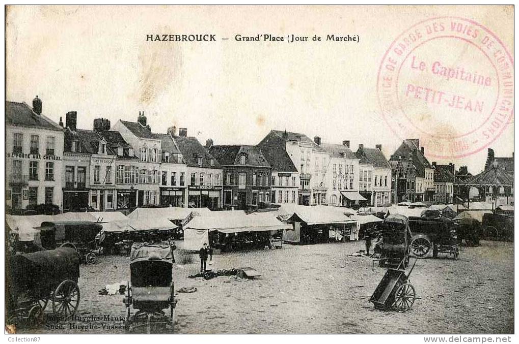 59 - NORD - HAZEBROUCK - GRANDE PLACE Un JOUR De MARCHE - Hazebrouck