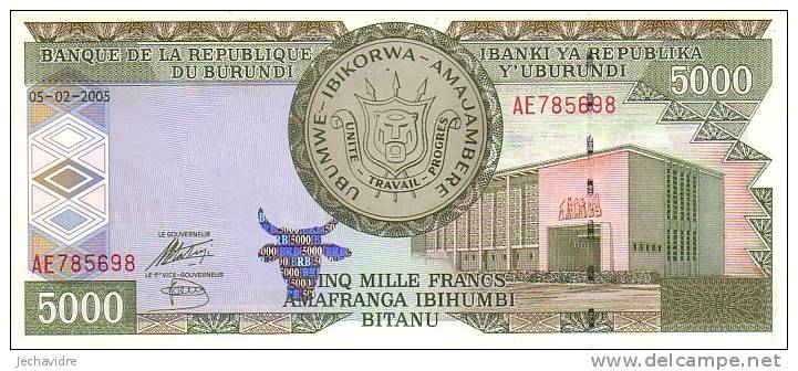 BURUNDI    5 000 Francs   Daté Du 05-02-2005   Pick 42c    ***** QUALITE  XF + ***** - Burundi