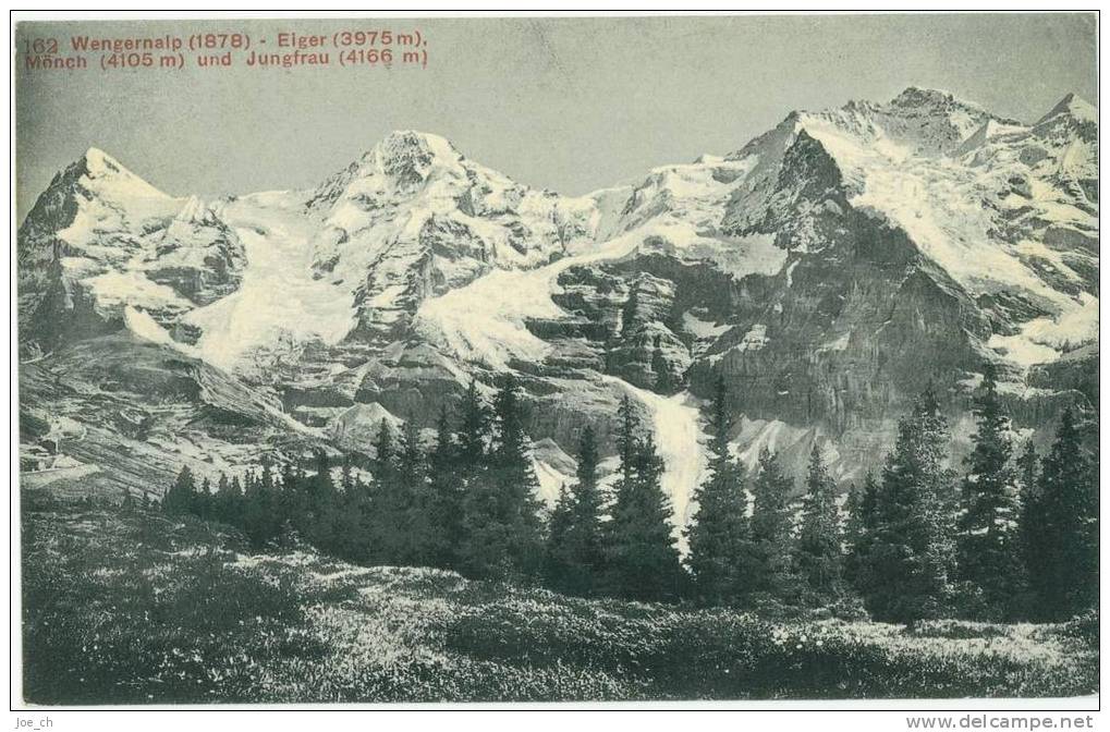 Schweiz/Suisse: AK Wengeneralp, Eiger, Mönch Und Jungfrau, 2 Scans - Wengen