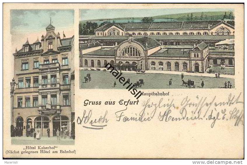 Erfurt - Hauptbahnhof - Hotel Kaiserhof - Erfurt