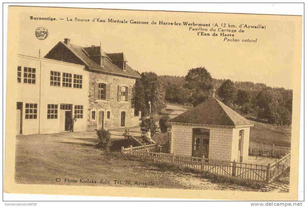 BURNONTIGE - LA SOURCE D'EAU MINERALE GAZUESE DE HARRE LEZ WERBOMONT - Ferrieres