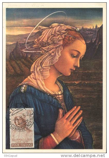 Italia Carte Maximum  Filippino Lippi  Notre-Dame Madonna Peinture Pittura Painting - Madonna