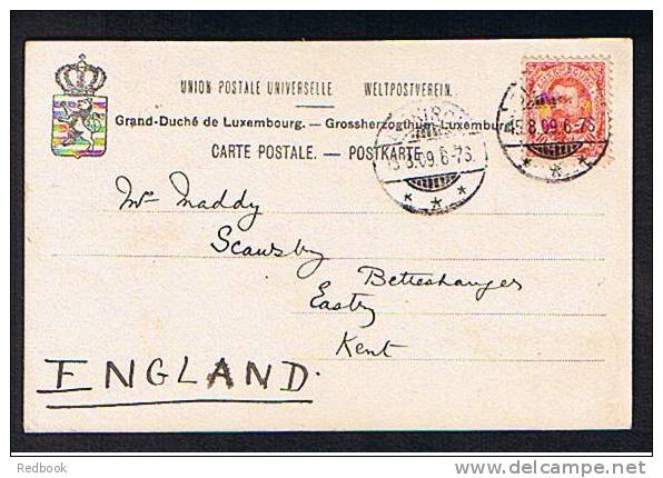 1909 Postcard Diekirch Luxembourg To Betteshanger Eastry Kent UK - Ref 231 - Diekirch