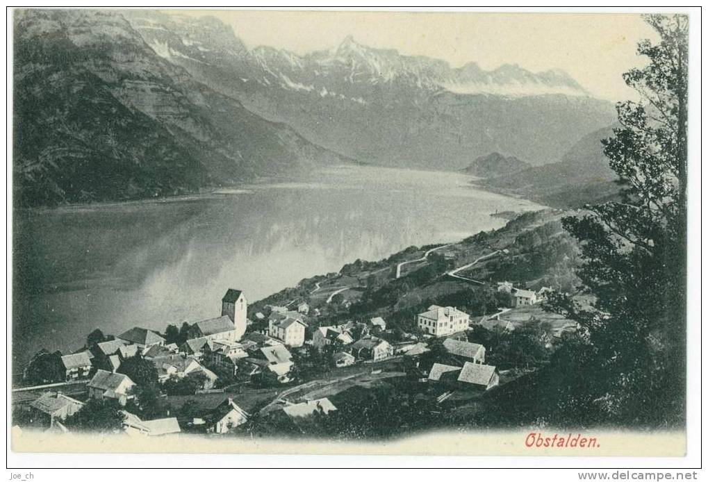 Schweiz/Suisse: AK Obstalden (Kanton Glarus), 2 Scans - Obstalden