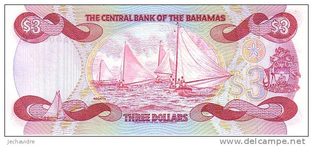 BAHAMAS    3 Dollars   Non Daté (1984)   Pick 44     ***** BILLET  NEUF ***** - Bahamas