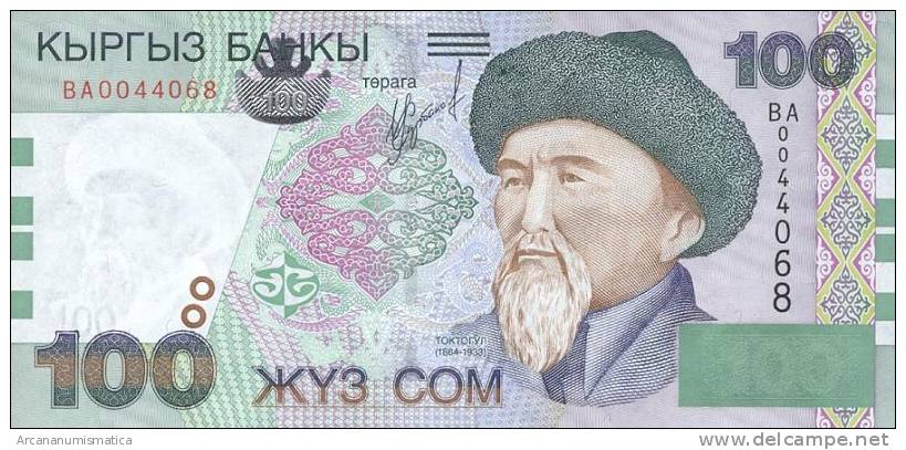 KIRGUISTAN    100  SOM  2002   KM#21  SC/PLANCHA/UNC    DL-6490 - Kirghizistan