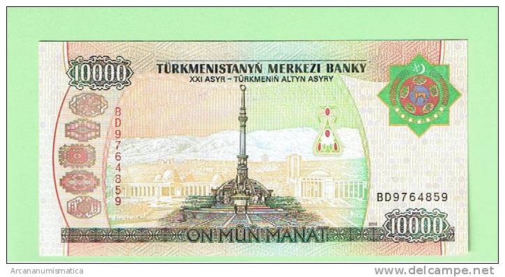 TURKMENISTAN   10.000  MANAT  2.003   SC/UNC/PLANCHA      DL-6500 - Turkménistan