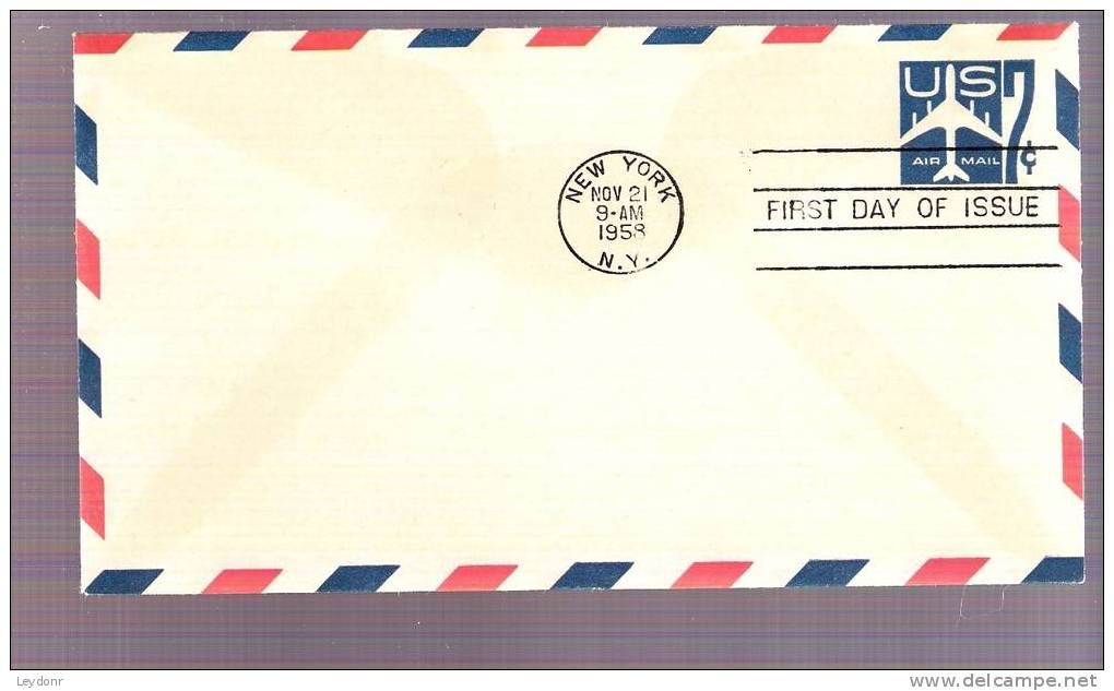 FDC Air Mail United States - Jet Airliner Scott # UC33 - 1951-1960