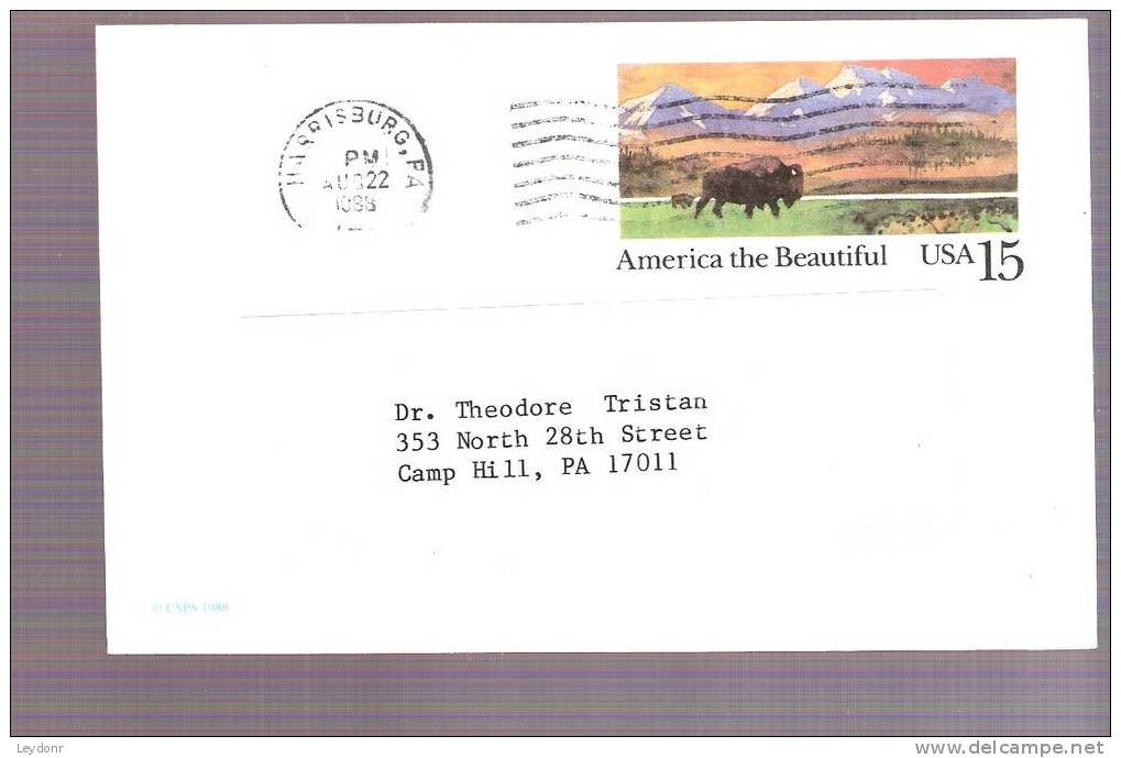 Postal Card - American Buffalo And Prairie - Scott # UX120 - 1981-00