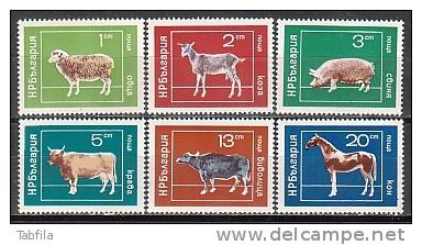 BULGARIE - 1974 - Animeaux Domestiques - 6v** - Unused Stamps