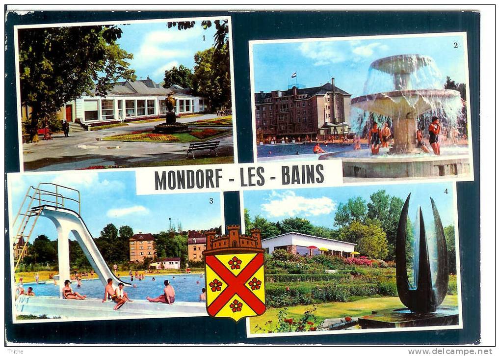 MONDORF LES BAINS - Carte 4 Vues - Blason - Bad Mondorf