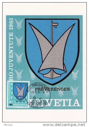 1142- Suisse 1981 - Maximum Cards