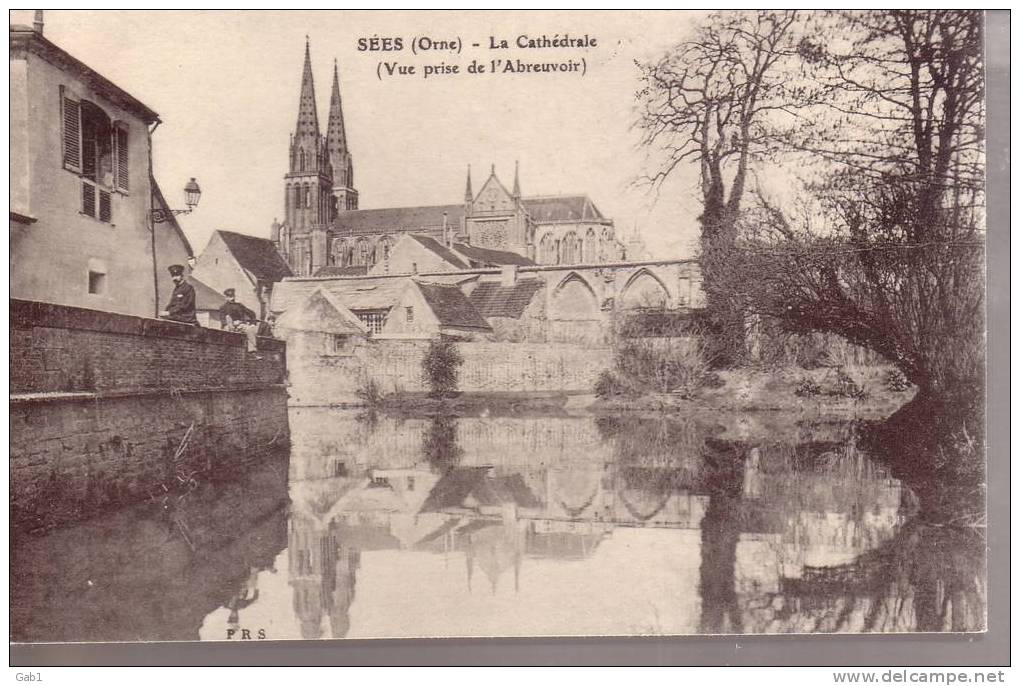 61 --- Sees --- La Cathedrale ( Vue Prise De L´Abreuvoir ) - Sees