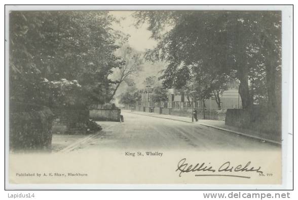 G 294 /  CPA     ANGLETERRE   KING St  WHALLEY - Sonstige & Ohne Zuordnung