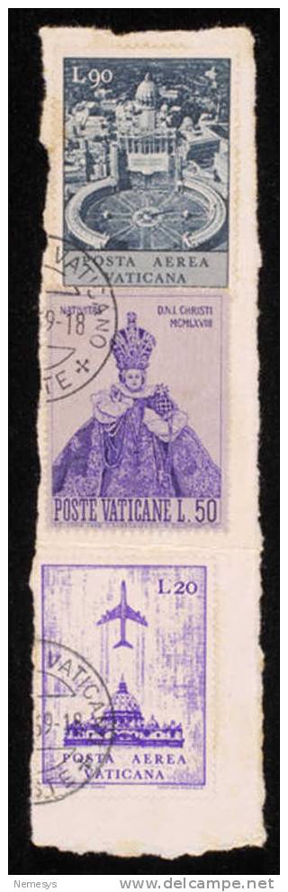 1967/8 SASS  A49 - 465 - A47 SU FRAMMENTO - Used Stamps