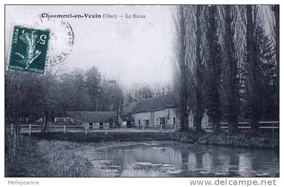 Cpa Chaumont En Vexin  ( 60) Le Haras , Ed Bourgeix à Gisors . 1912 - Chaumont En Vexin