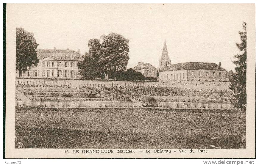 72 LE GRAND-LUCE  -  Le Château - Vue Du Parc - Le Grand Luce