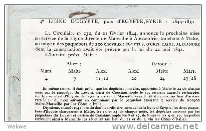 Faf004b/ Franz. P.A. Alexandria 1850 Par Paquebot  (mit Inhalt) - Cartas & Documentos