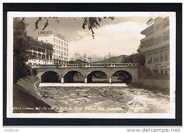 Real Photo Postcard Cali Colombia - Escenas Del Rio Cali - Sight's River & Bridge - Ref 232 - Colombia