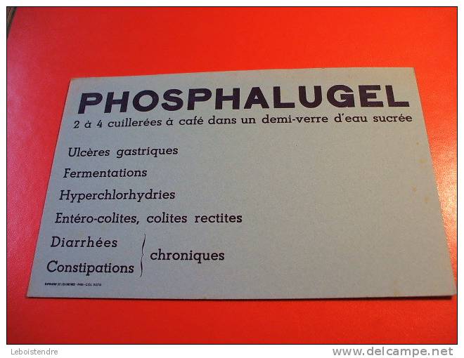 BUVARD :PHOSPHALUGEL-TAILLE21X13.5CM - Chemist's