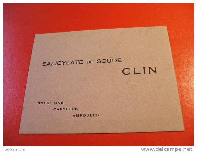 BUVARD :SALICYLATE DE SOUDE-CLIN-TAILLE: 16X12CM - Chemist's