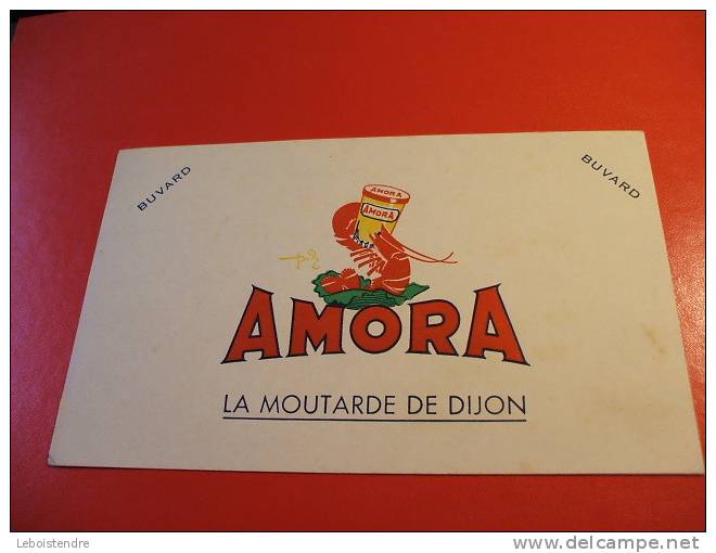 BUVARD : AMORA LA  MOUTARDE DE DIJON -TAILLE: 20X12CM - Mostaza