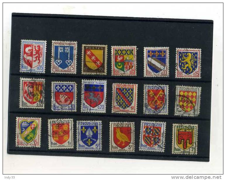 - France ;  ARMOIRIES DE VILLES ET PROVINCES   . - 1941-66 Coat Of Arms And Heraldry