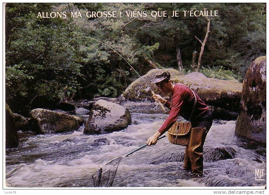 PECHE A LA LIGNE -  Allons Ma Grosse ! Viens Que Je T´écaille  - N°  HU 34 (70) - Pêche