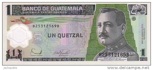 GUATEMALA   1 Quetzal Polymere Daté Du 20 Déc 2006    ***** BILLET  NEUF ***** - Guatemala