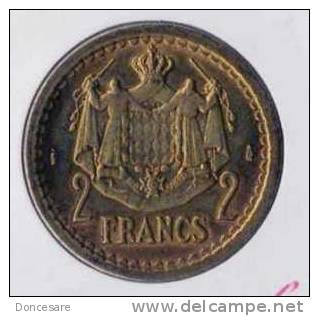 ** 2 FRANCS  MONACO 1945 BRONZE SANS DATE SUP-  **E108** - 1949-1956 Alte Francs