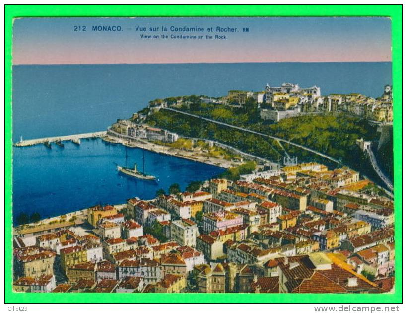 MONACO - VUE SUR LA CONDAMINE ET ROCHER - RM - ÉDITION D´ART ROSTAN & MUNIER _ - Multi-vues, Vues Panoramiques