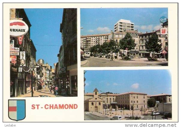 Z629 - CPM De St-CHAMON , Multivues1989. - Saint Chamond