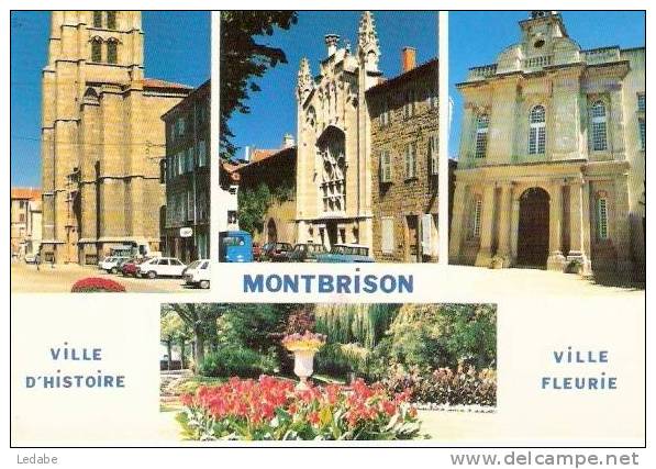 Z659 - CPM De MONTBRISON, Multivues.1989. - Montbrison