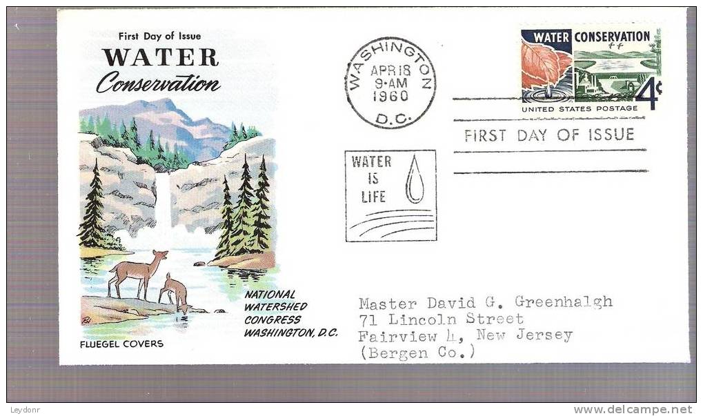 FDC Water Conservation - Scott # 1150 - 1951-1960