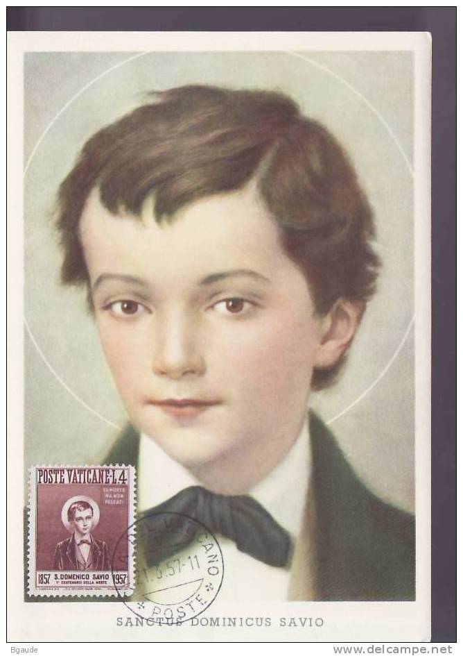 VATICAN CARTE MAXIMUM NUM.YVERT  237 SAINT DOMINIQUE SAVIO - Maximumkarten (MC)