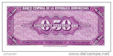 République DOMINICAINE   50 Centavos Oro  Non Daté (1961)  Pick 89a    ***** BILLET  NEUF ***** - Repubblica Dominicana