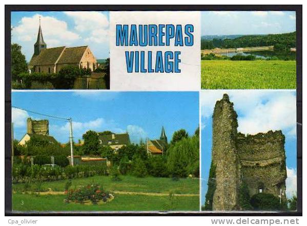 78 MAUREPAS Multivue, Vue Générale, Eglise, Chateau, Ruines, Ed Yvon, CPSM 10x15, 198? - Maurepas