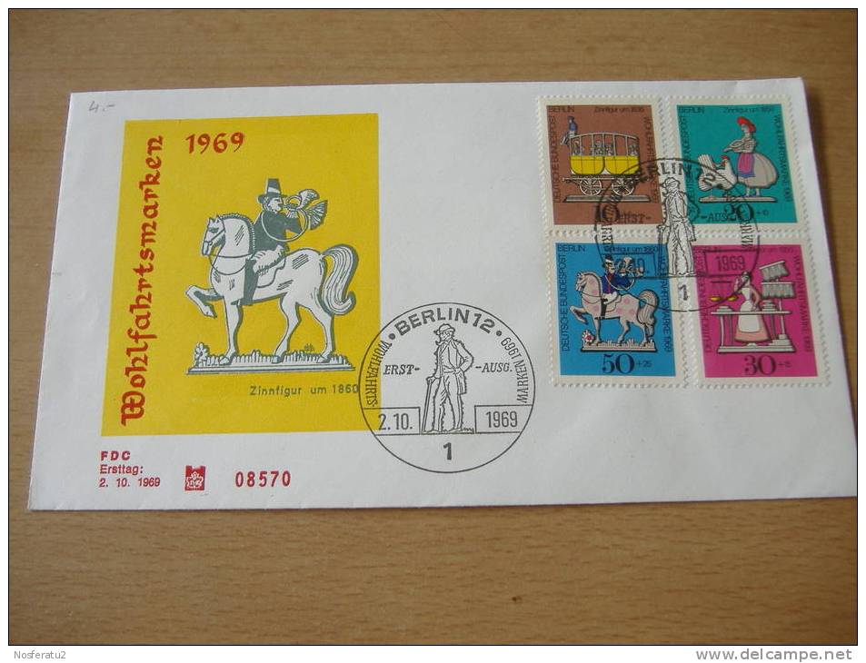 FDC Berlin MiNr. 348-351 Wohlfahrt - Zinnfiguren - Sonstige & Ohne Zuordnung