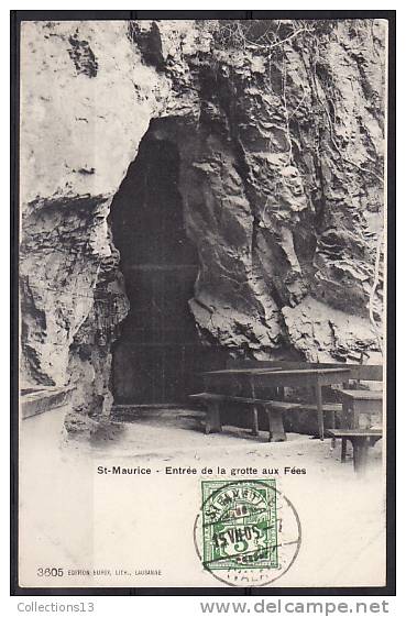 SUISSE - Saint Maurice - Entrée De La Grotte Aux Fées - Saint-Maurice