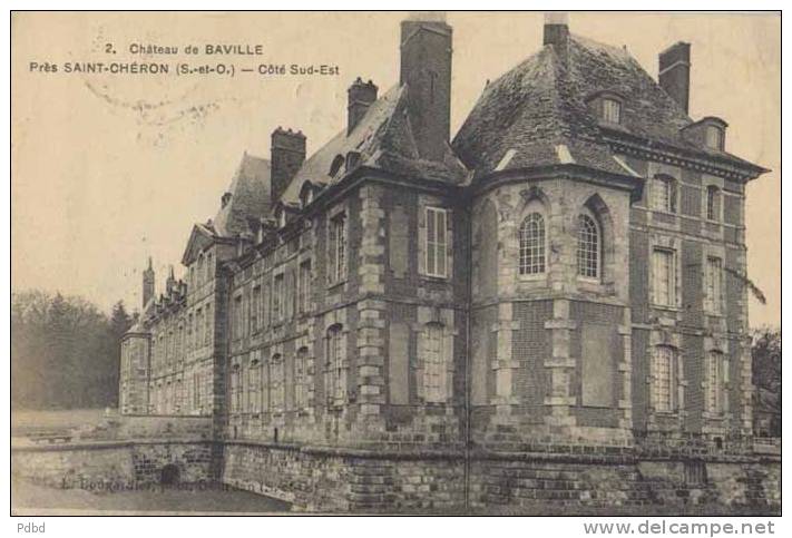 91 . SAINT - CHERON . Château De BAVILLE . Côté SE . - Saint Cheron