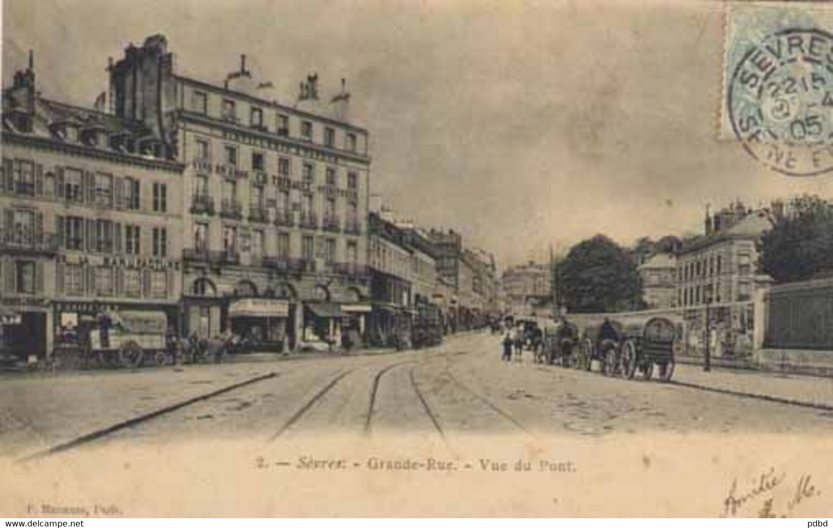 92 . SEVRES . Grande Rue . Vue Du Pont . Animée . - Sevres