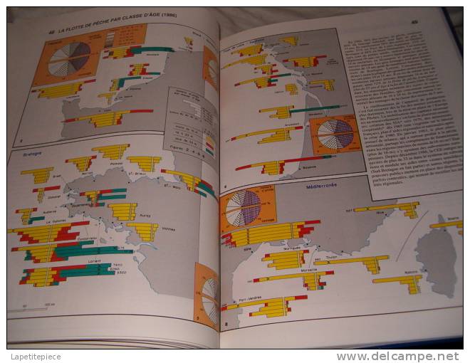 (MAG) Atlas Des Pêches Et Cultures Marines En France (G.I.P. RECLUS 1988) - Schiffe