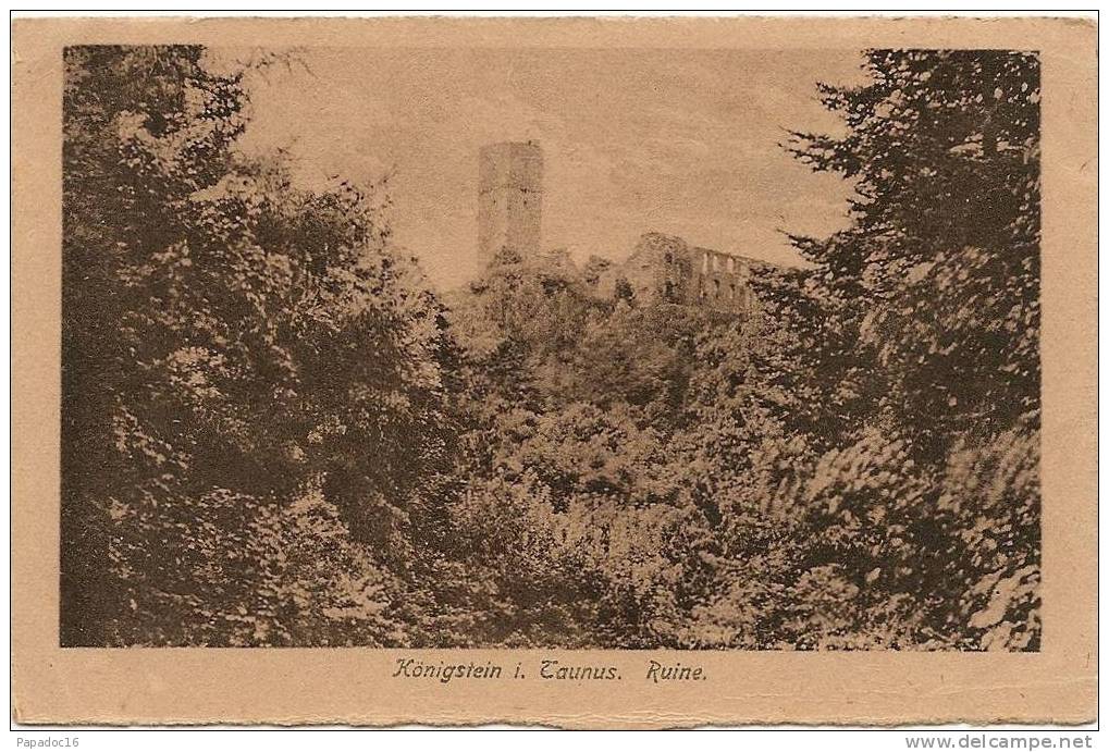 D - H - Königstein I. Taunus - Ruine - Ed. Heinrich Nord N° 307 (1919) [Burg] - Koenigstein