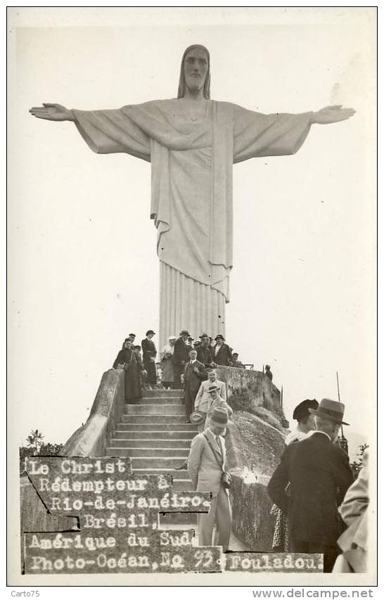 BRESIL - Carte Photo Rio De Janeiro - - Christ Rédempteur - Rio De Janeiro