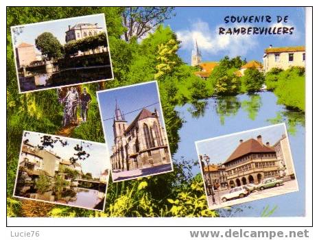 RAMBERVILLERS  - Souvenir   -  4 Vues Sur Fond - Rambervillers